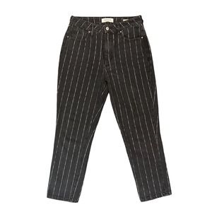 PACSUN Women's Salem Stripe Black Mom Denim Jeans High Rise Pants Size 27